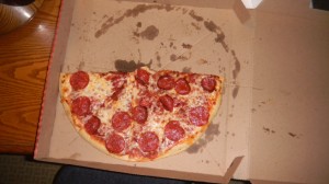 Half a pizza